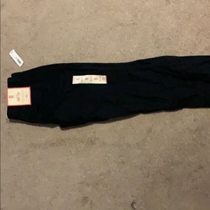 Black boot cut pants.